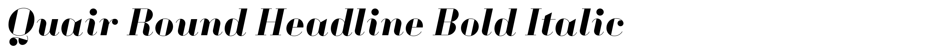 Quair Round Headline Bold Italic